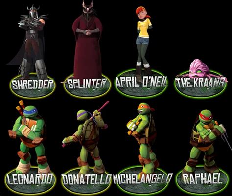 teenage mutant ninja turtles characters list